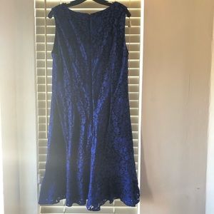 Karl Lagerfield blue crochet dress